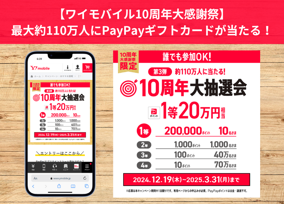 「最大約110万人にPayPayギフトカードが当たる！