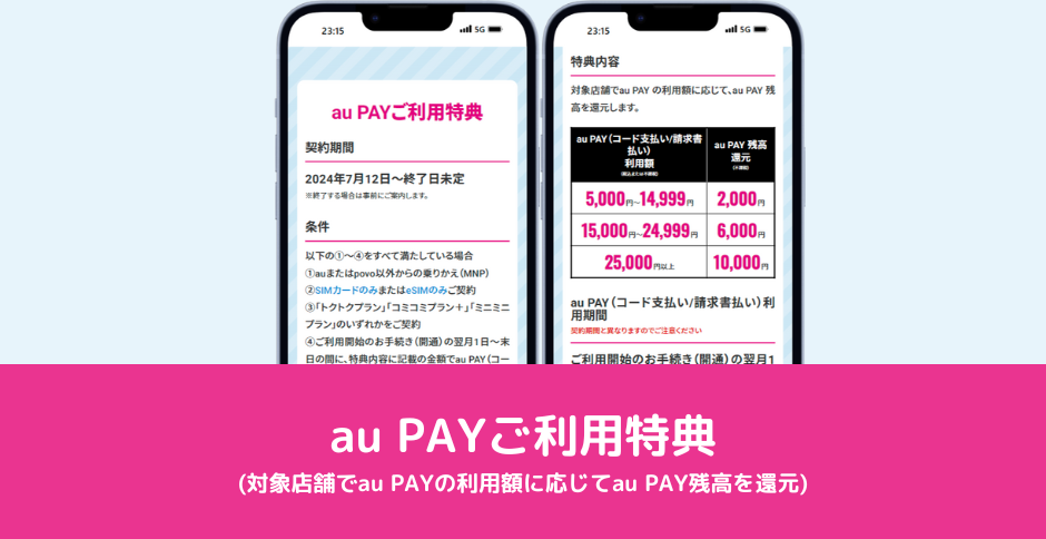 au PAYご利用特典