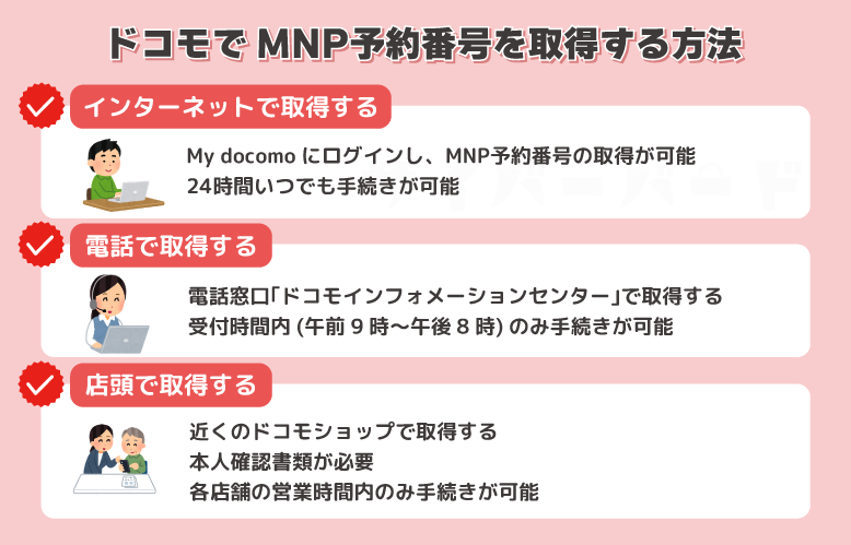 ドコモでMNP予約番号を取得する方法