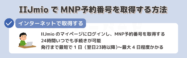 IIJmioでMNP予約番号を取得する方法