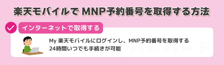 楽天モバイルでMNP予約番号を取得する方法