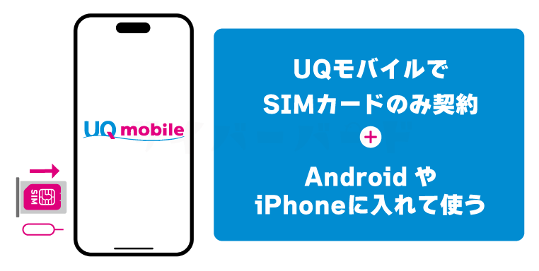 SIMカードのみ契約+AndroidスマホやiPhoneを利用する