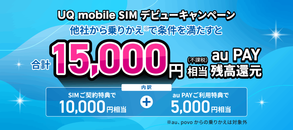 UQ mobile SIM デビューキャンペーン