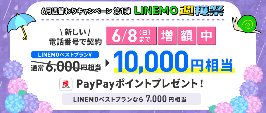 新しい電話番号対象!PayPay増額キャンペーン(2025年6月開催)