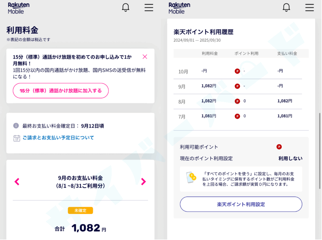 私は楽天モバイルをしっかり契約していますが、検証目的かつ海外旅行時に使うので3GBを超えることはなく、毎月1,078円～で維持できています