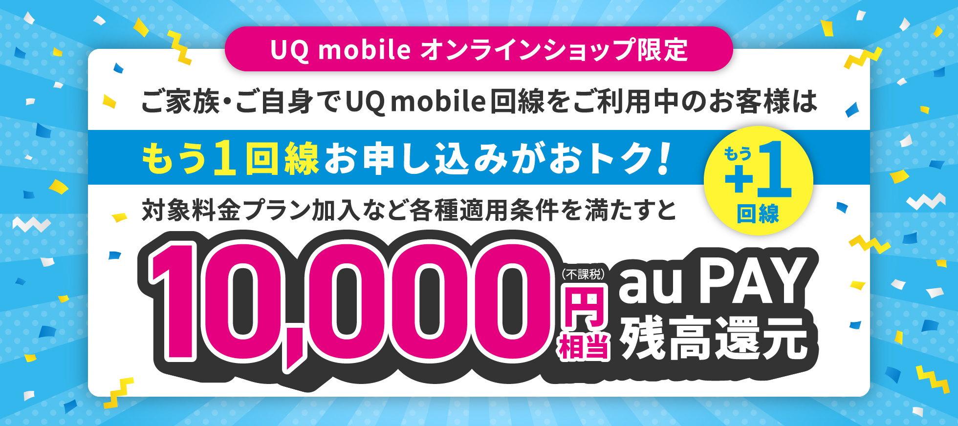 もう1回線お申し込みでおトクキャンペーン！