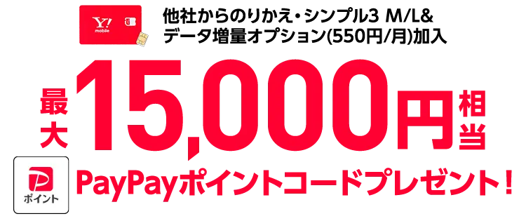 ワイモバ SIM契約キャンペーン5