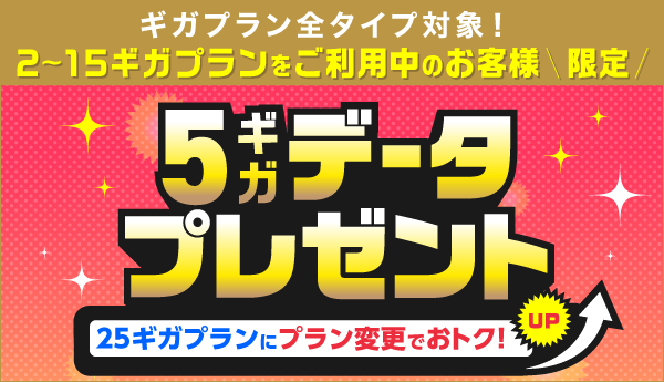 25ギガプラン ステップアップキャンペーン