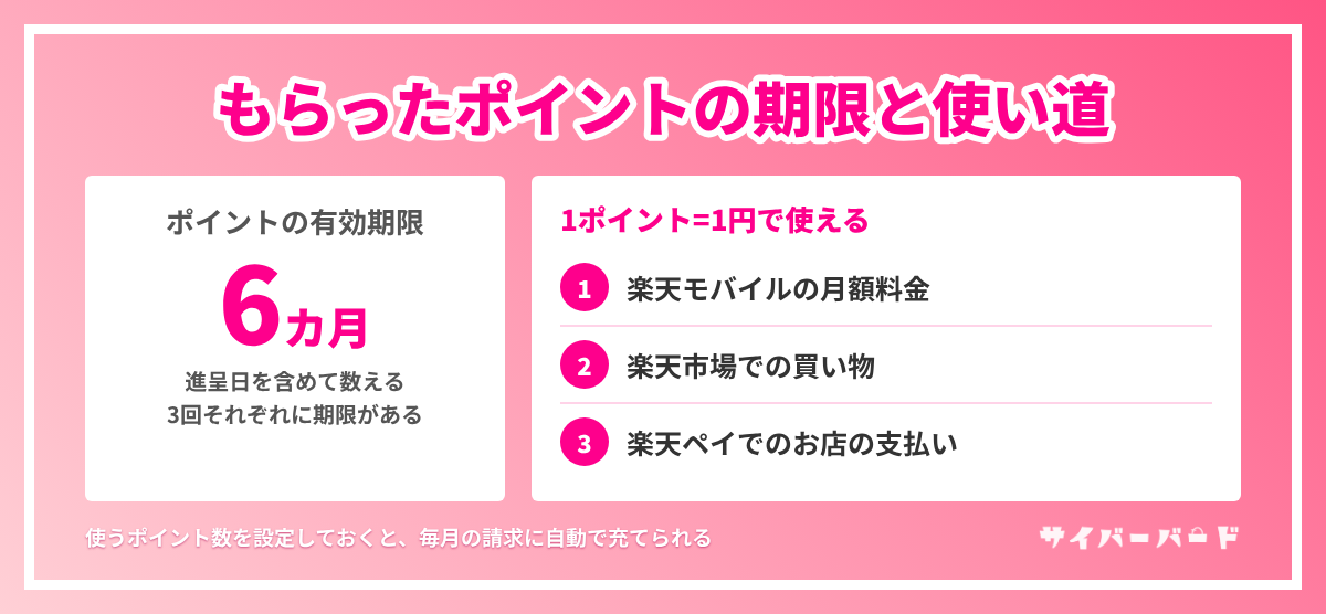 三木谷キャンペーンでもらったポイントの期限と使い道