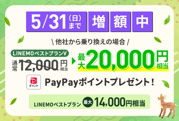 PayPay増額キャンペーン(2026年5月開催)