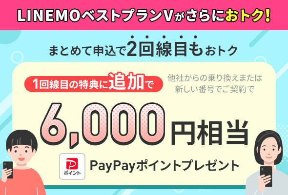 2回線まとめて申し込みでPayPayポイントプレゼントキャンペーン